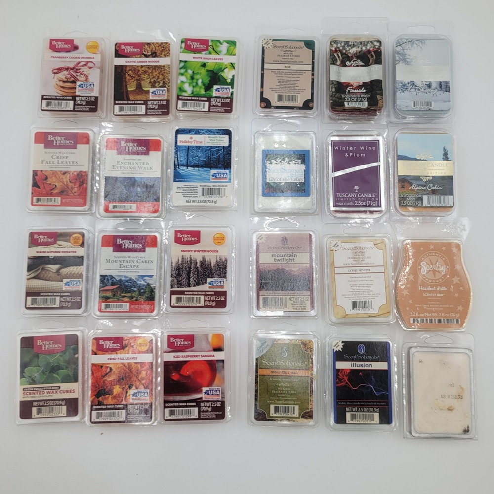24 Pack Scented Wax Melts LOT Better Homes Scentsy Tuscany ScentSational's Mixed